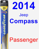 Passenger Wiper Blade for 2014 Jeep Compass - Hybrid