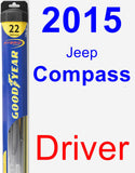 Driver Wiper Blade for 2015 Jeep Compass - Hybrid