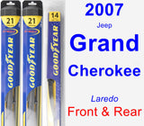 Front & Rear Wiper Blade Pack for 2007 Jeep Grand Cherokee - Hybrid