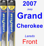 Front Wiper Blade Pack for 2007 Jeep Grand Cherokee - Hybrid
