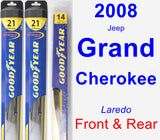 Front & Rear Wiper Blade Pack for 2008 Jeep Grand Cherokee - Hybrid