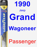 Passenger Wiper Blade for 1990 Jeep Grand Wagoneer - Hybrid