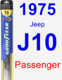 Passenger Wiper Blade for 1975 Jeep J10 - Hybrid