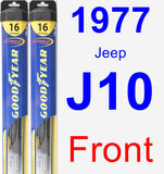 Front Wiper Blade Pack for 1977 Jeep J10 - Hybrid