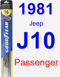 Passenger Wiper Blade for 1981 Jeep J10 - Hybrid