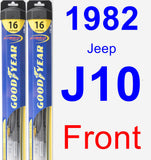 Front Wiper Blade Pack for 1982 Jeep J10 - Hybrid