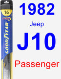 Passenger Wiper Blade for 1982 Jeep J10 - Hybrid