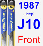 Front Wiper Blade Pack for 1987 Jeep J10 - Hybrid