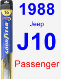 Passenger Wiper Blade for 1988 Jeep J10 - Hybrid