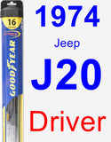 Driver Wiper Blade for 1974 Jeep J20 - Hybrid