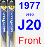 Front Wiper Blade Pack for 1977 Jeep J20 - Hybrid