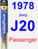 Passenger Wiper Blade for 1978 Jeep J20 - Hybrid