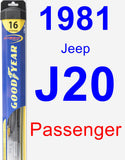 Passenger Wiper Blade for 1981 Jeep J20 - Hybrid