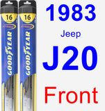 Front Wiper Blade Pack for 1983 Jeep J20 - Hybrid