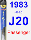 Passenger Wiper Blade for 1983 Jeep J20 - Hybrid