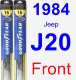 Front Wiper Blade Pack for 1984 Jeep J20 - Hybrid