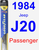 Passenger Wiper Blade for 1984 Jeep J20 - Hybrid