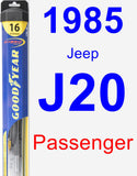 Passenger Wiper Blade for 1985 Jeep J20 - Hybrid