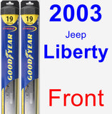 Front Wiper Blade Pack for 2003 Jeep Liberty - Hybrid