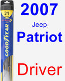 Driver Wiper Blade for 2007 Jeep Patriot - Hybrid