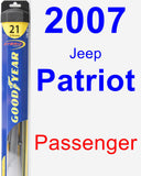 Passenger Wiper Blade for 2007 Jeep Patriot - Hybrid