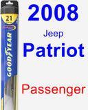 Passenger Wiper Blade for 2008 Jeep Patriot - Hybrid