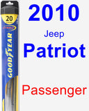 Passenger Wiper Blade for 2010 Jeep Patriot - Hybrid