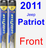 Front Wiper Blade Pack for 2011 Jeep Patriot - Hybrid