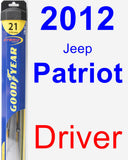 Driver Wiper Blade for 2012 Jeep Patriot - Hybrid