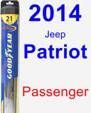 Passenger Wiper Blade for 2014 Jeep Patriot - Hybrid