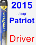 Driver Wiper Blade for 2015 Jeep Patriot - Hybrid