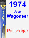 Passenger Wiper Blade for 1974 Jeep Wagoneer - Hybrid