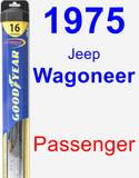 Passenger Wiper Blade for 1975 Jeep Wagoneer - Hybrid