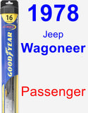 Passenger Wiper Blade for 1978 Jeep Wagoneer - Hybrid