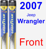 Front Wiper Blade Pack for 2007 Jeep Wrangler - Hybrid