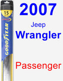 Passenger Wiper Blade for 2007 Jeep Wrangler - Hybrid