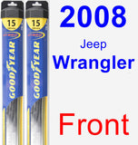 Front Wiper Blade Pack for 2008 Jeep Wrangler - Hybrid