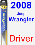 Driver Wiper Blade for 2008 Jeep Wrangler - Hybrid