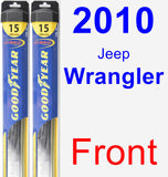 Front Wiper Blade Pack for 2010 Jeep Wrangler - Hybrid