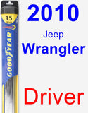 Driver Wiper Blade for 2010 Jeep Wrangler - Hybrid