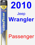 Passenger Wiper Blade for 2010 Jeep Wrangler - Hybrid