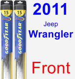 Front Wiper Blade Pack for 2011 Jeep Wrangler - Hybrid
