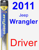 Driver Wiper Blade for 2011 Jeep Wrangler - Hybrid