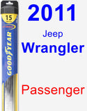 Passenger Wiper Blade for 2011 Jeep Wrangler - Hybrid