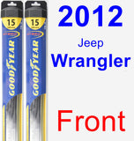 Front Wiper Blade Pack for 2012 Jeep Wrangler - Hybrid