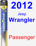 Passenger Wiper Blade for 2012 Jeep Wrangler - Hybrid