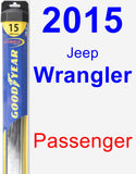 Passenger Wiper Blade for 2015 Jeep Wrangler - Hybrid