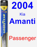 Passenger Wiper Blade for 2004 Kia Amanti - Hybrid