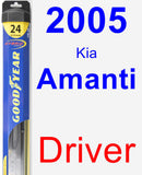 Driver Wiper Blade for 2005 Kia Amanti - Hybrid