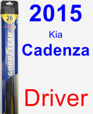 Driver Wiper Blade for 2015 Kia Cadenza - Hybrid